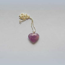 Load image into Gallery viewer, Amethyst Heart Pendant
